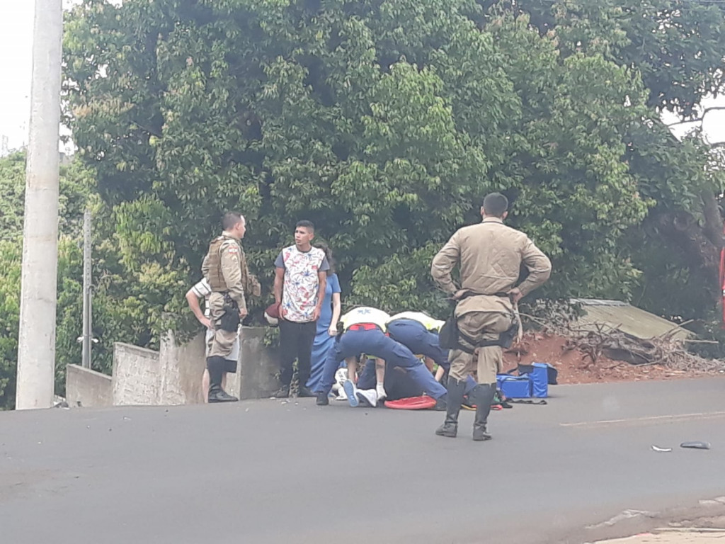 V Deo Gestante Fica Ferida Em Acidente De Moto Em Chapec Clicrdc