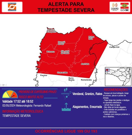 Chuvas em SC Defesa Civil alerta para inundação gradual e