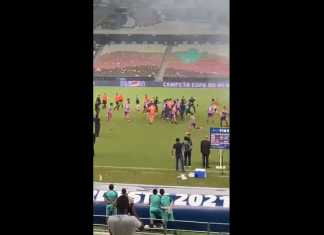 VÍDEO: Briga generalizada é registrada após final da Copa do Nordeste