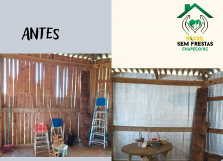 Embalagens que mudam vidas; Com caixinhas de leite, projeto Brasil sem Frestas ajuda famílias carentes a suportar o frio em Chapecó