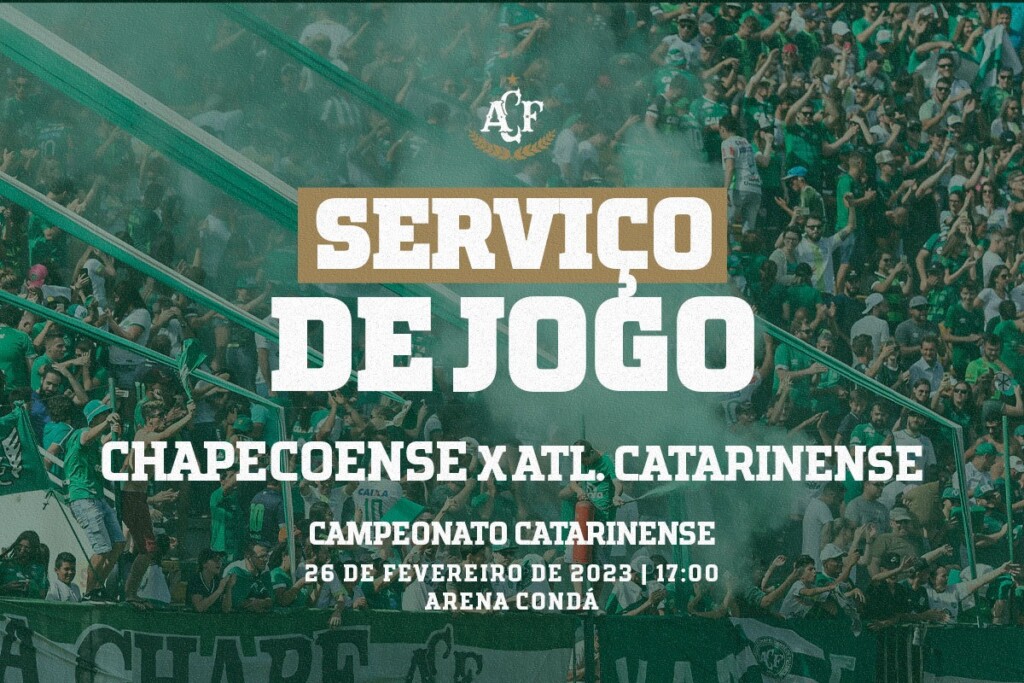 Chapecoense divulga ‘Serviço de Jogo’ para o próximo jogo na Arena Condá