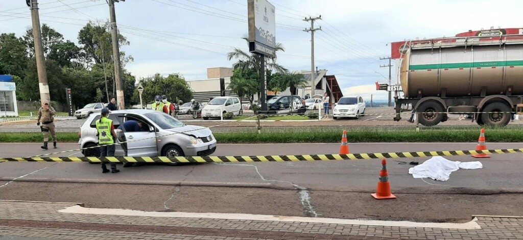 Mulher morre após ser atropelada no Oeste de Santa Catarina