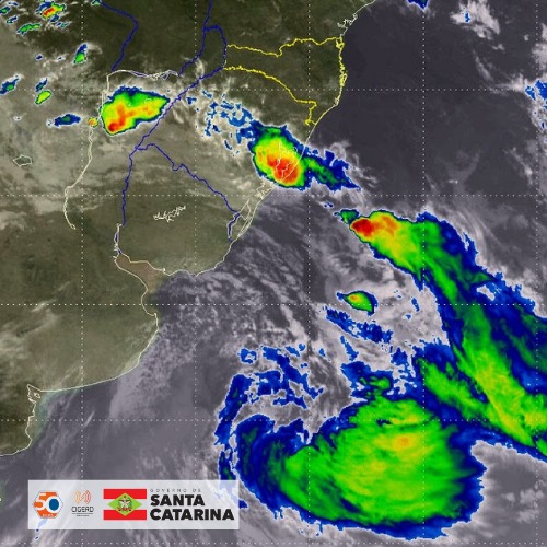 Defesa Civil de SC monitora a formação de ciclone no Sul do Brasil