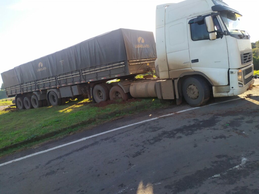 Neblina causa acidente em trevo no Oeste de Santa Catarina