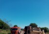 Caminhão sai de pista e tomba na SC-386