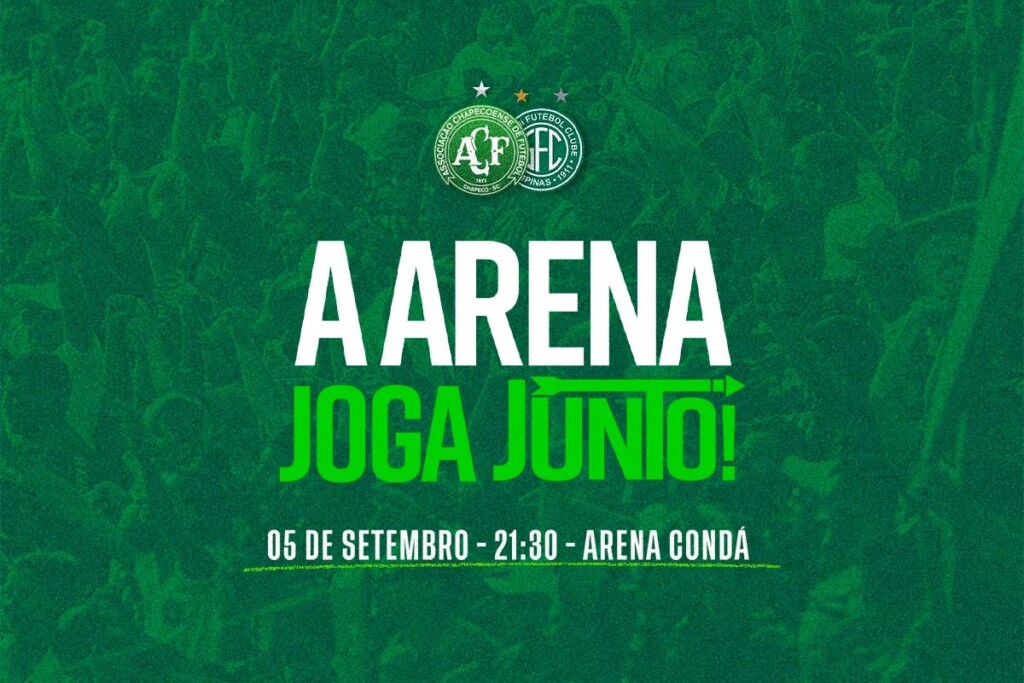 'A Arena Joga Junto': Chapecoense divulga informações de ingressos para o jogo contra o Guarani