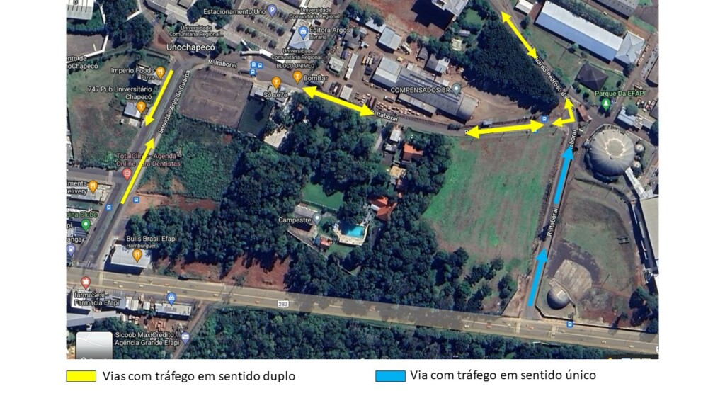 Devido a Mercoagro, trânsito próximo ao Parque da Efapi terá mudança em Chapecó