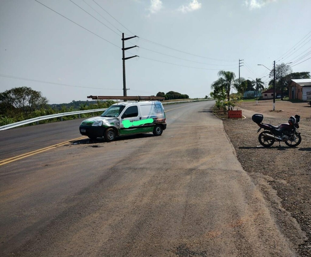 Motociclista fica ferido após colisão com carro em Chapecó
