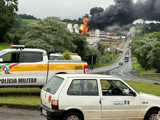 SC-480: Confira como está a situação da rodovia que fica próxima ao incêndio em Chapecó