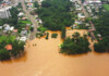 IMAGENS: Corpo de Bombeiros divulgam imagens da inundação do rio Uruguai