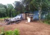 Casa fica destruída por incêndio no Oeste de SC