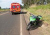 Motociclista sofre fratura após queda na BR-282