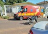 Homem fica ferido após colisão entre carro e motocicleta