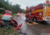 Mulher morre após violenta colisão entre carro e caminhão no Oeste de Santa Catarina