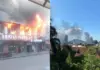 VÍDEO: Incêndio de grandes proporções é registrado no Centro de município de SC; Assista