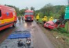 Colisão entre carreta e carro deixa dois mortos na BR-282
