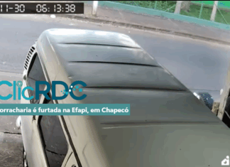 VÍDEO: Borracharia é furtada na madrugada na Grande Efapi, em Chapecó
