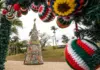 VÍDEO: SC inaugura maior árvore de Natal de crochê do Brasil, com 12 metros