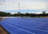 Pista sintética do Verdão ganha pintura e está pronta para o Atletismo dos JASC