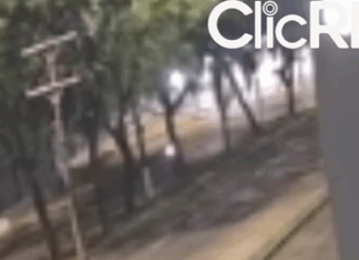 VÍDEO: Câmera de segurança flagra momento do acidente que vitimou o jovem de 28 anos em Chapecó