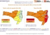 Governo de SC suspende aulas em cidades com alto risco de temporais nesta segunda e terça-feira