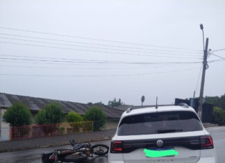 Acidente deixa motociclista ferido no Oeste