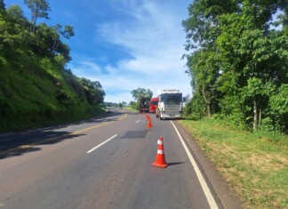 PMRv informa interdição parcial de rodovia em Chapecó