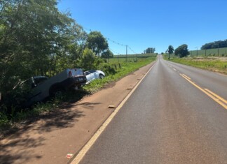 Colisão traseira deixa três pessoas feridas no Oeste de SC