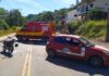 Motociclista de 21 anos fica ferido após colisão no Oeste Catarinense