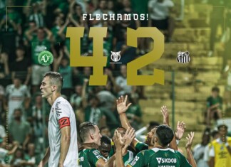 Em jogo de 6 gols Chape bate o Santos e inicia o brasileirão com pé direito