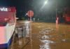 Temporal causa alagamentos pontuais e bloqueio de rodovia no Oeste catarinense