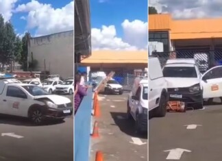 VÍDEO: Funcionário surta após ser demitido e danifica veículos em empresa; Assista