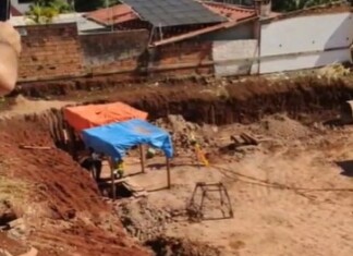 VÍDEO: Trabalhador cai de cerca de 9 metros durante obra em Chapecó