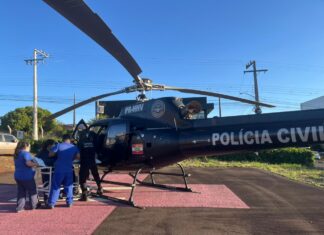 VÍDEO: Aeronave da Polícia Civil realiza transferência aeromédica de paciente com AVC no Oeste de SC