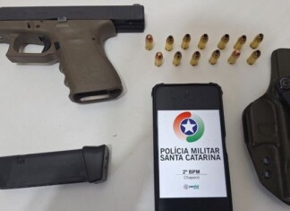 Motorista é preso por porte ilegal de arma de fogo em Chapecó
