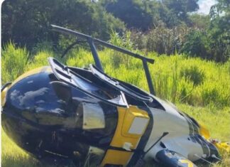 Helicóptero da PM cai durante operação policial no Oeste do Paraná