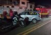 Acidente entre carro e moto mobiliza bombeiros na área central de município do Oeste de SC