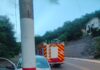 Colisão contra poste mobiliza Bombeiros na noite de sábado no Oeste de SC