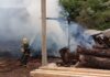 Incêndio atinge indústria de madeiras e mobiliza bombeiros no Oeste de SC