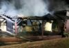 Casa é atingida por incêndio de grandes proporções no Oeste catarinense