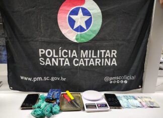 PM desarticula ponto de tráfico e prende casal no Extremo-Oeste de SC