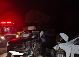 Motorista foge após colisão frontal na BR-282