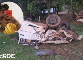 Identificado jovem que morreu após saída de pista seguida de capotamento no Oeste de SC