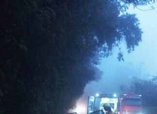 Colisão na BR-282 deixa homem ferido e trânsito controlado no Oeste Catarinense