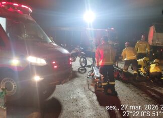 Acidente com moto deixa jovem de 16 anos ferido no Oeste de SC