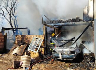 Família de Chapecó perde tudo após casa ser destruída por incêndio