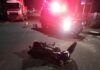 Jovem fica desorientado após acidente entre motocicleta e automóvel em SC