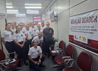 Alunos da Guarda Municipal realizam doação de sangue em Chapecó