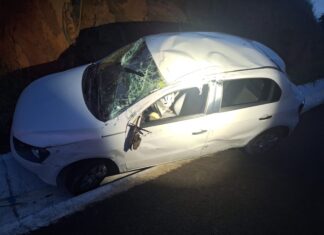 Suspeito furta carro, sofre saída de pista e acaba preso com entorpecente no Oeste de SC