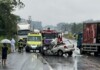 VÍDEO: Batida violenta entre caminhão e carro termina com duas mortes em SC